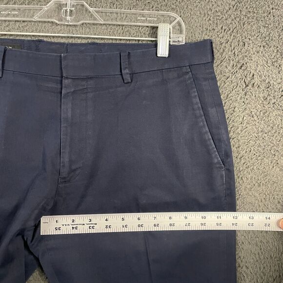 J Crew Pants Mens 34x32 Blue Ludlow Slim Fit Chino Duca Visconti di Modrone - Picture 11 of 14